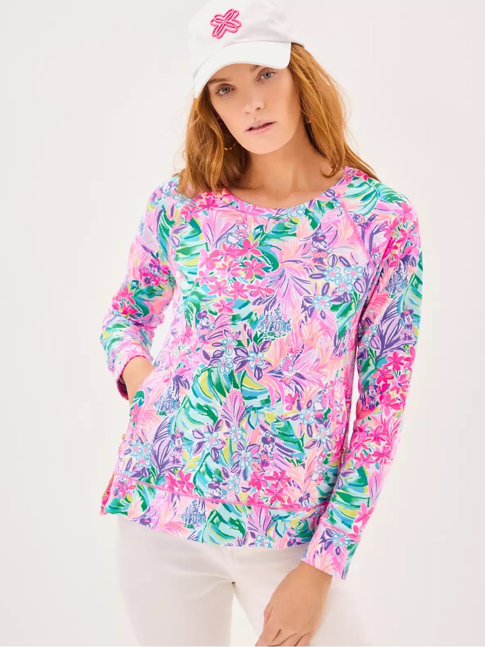 NWT Lilly Pulitzer x Disney Beach Comber Pullover Dreamin Minnie Daisy Small